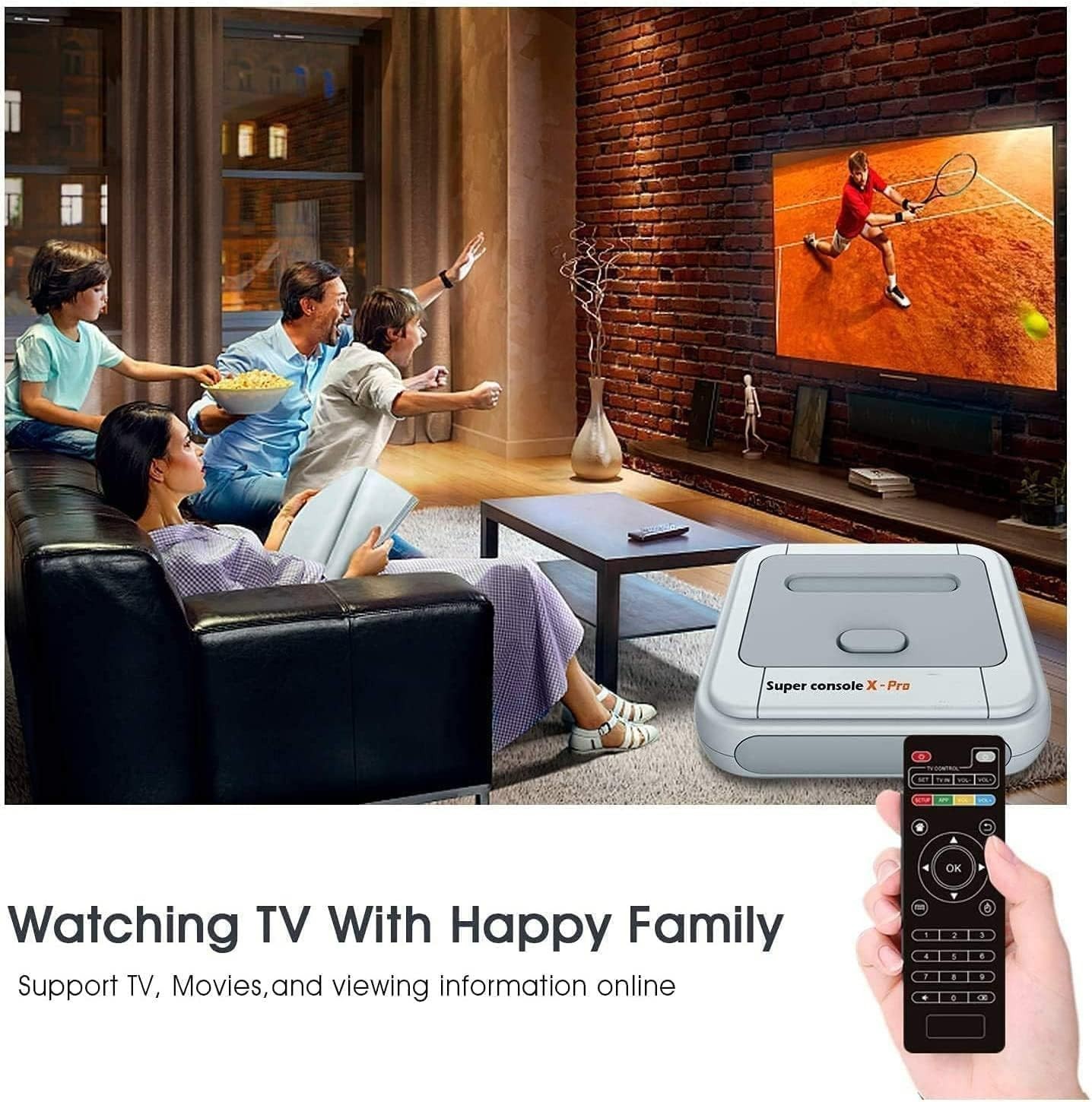 Super Console X Pro: 37,000+ Retro Games & 4K TV Support – Wireless Controllers