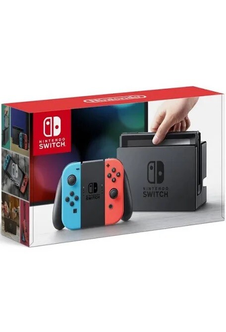 Nintendo Switch HAC-001(-01) Handheld Console – 32GB – Neon Blue/Red Joy-Con…