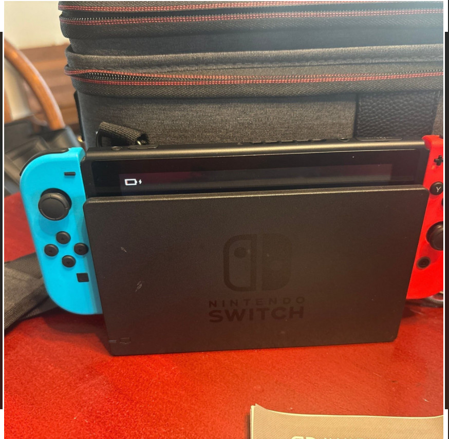 Nintendo Switch 32 GB Handheld Console-Neon Red/Blue/Pink, Controller and Case