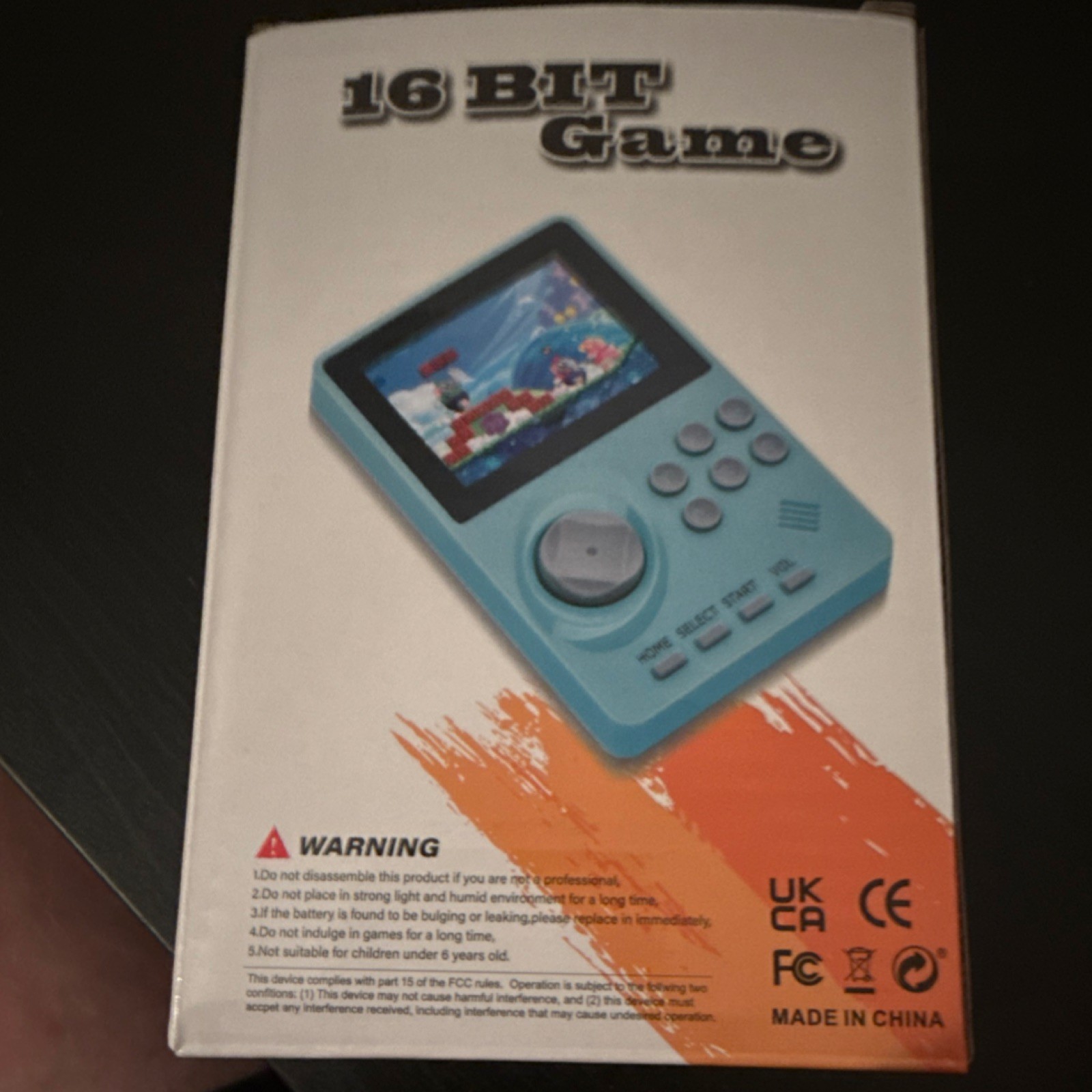 16 BIT Game Handheld System Console box only no console just box only