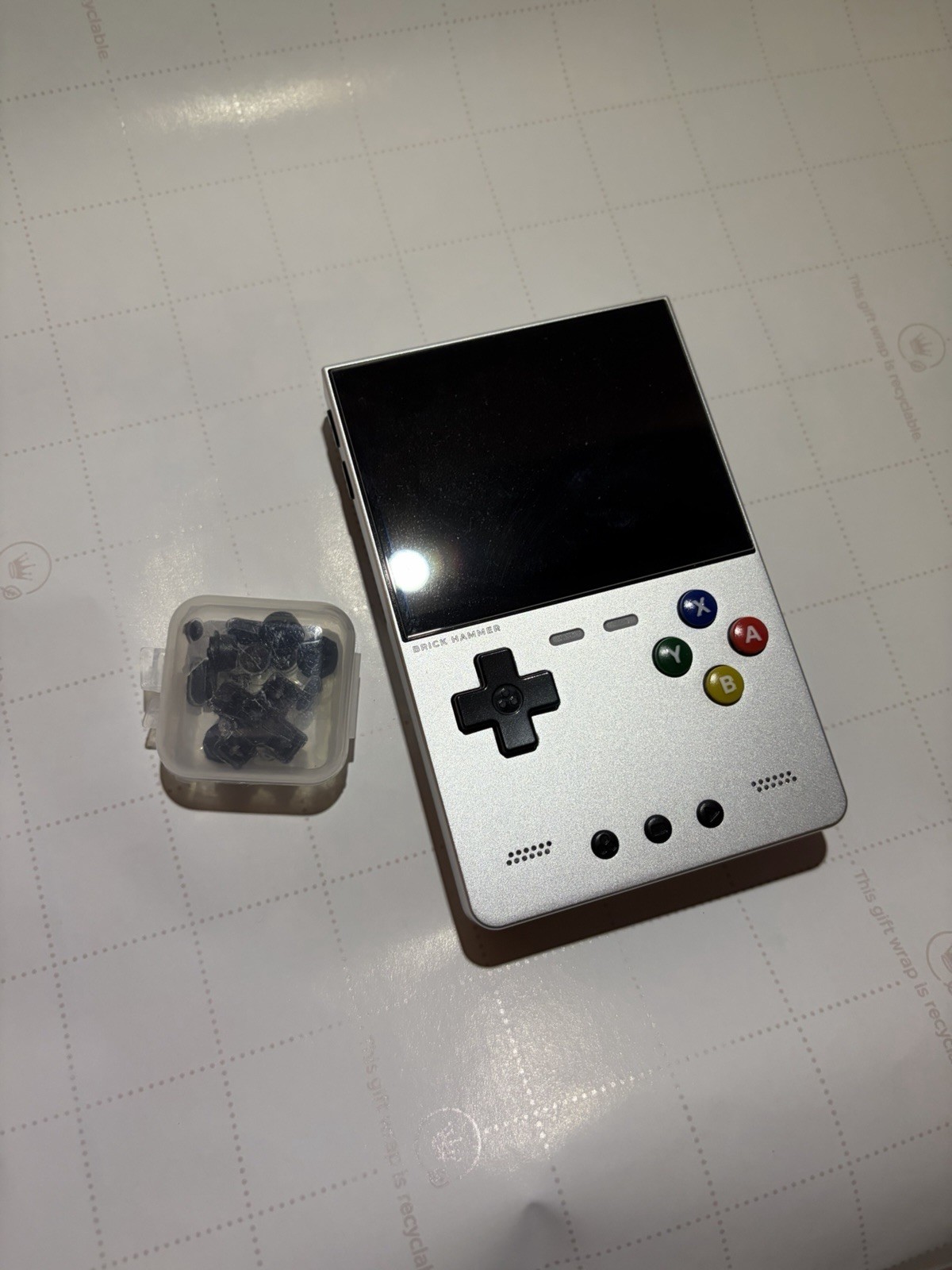 Silver Trimui Brick Hammer Handheld Game Console NO SD CARD