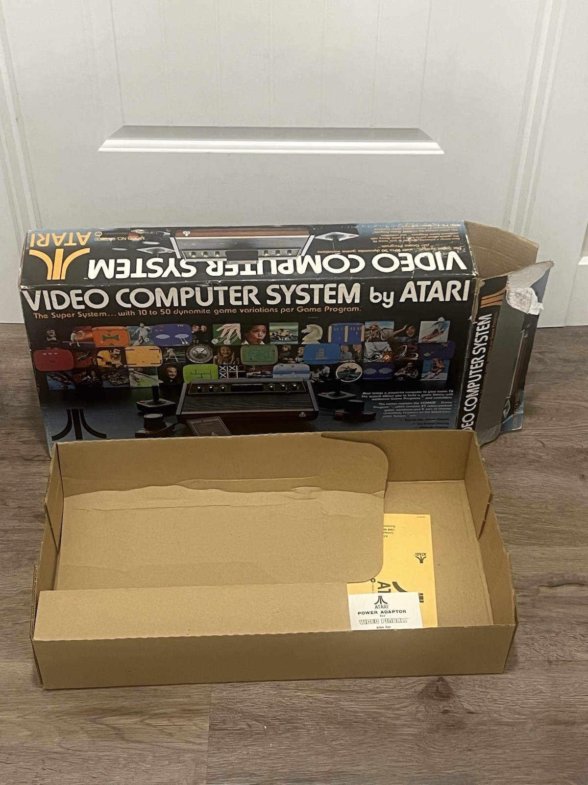 Rare 1977 Atari 2600 Heavy Sixer Console System Original BOX ONLY Chess Piece