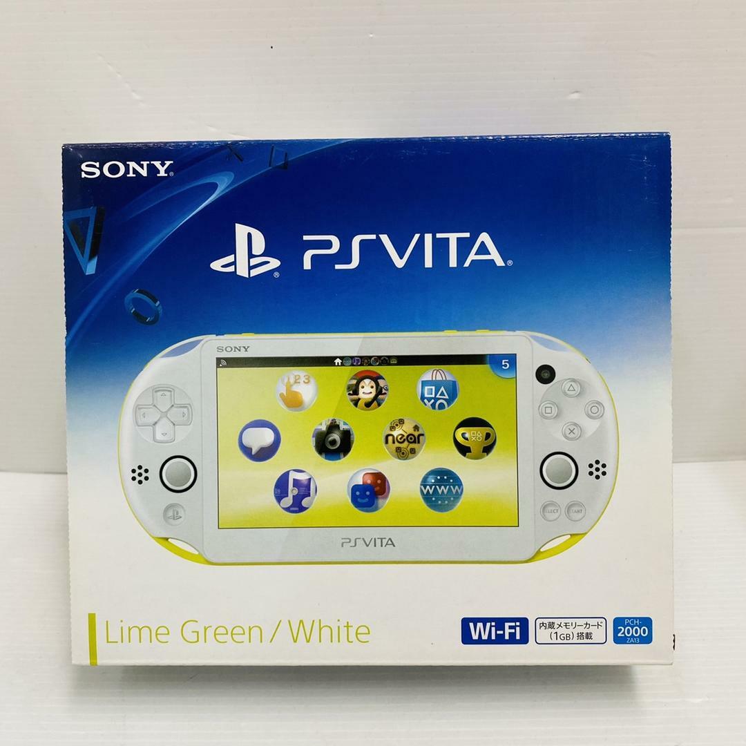 【Unused】SONY PS Vita Wi-Fi Console PCH-2000 ZA13 White/ Lime Green Region Free