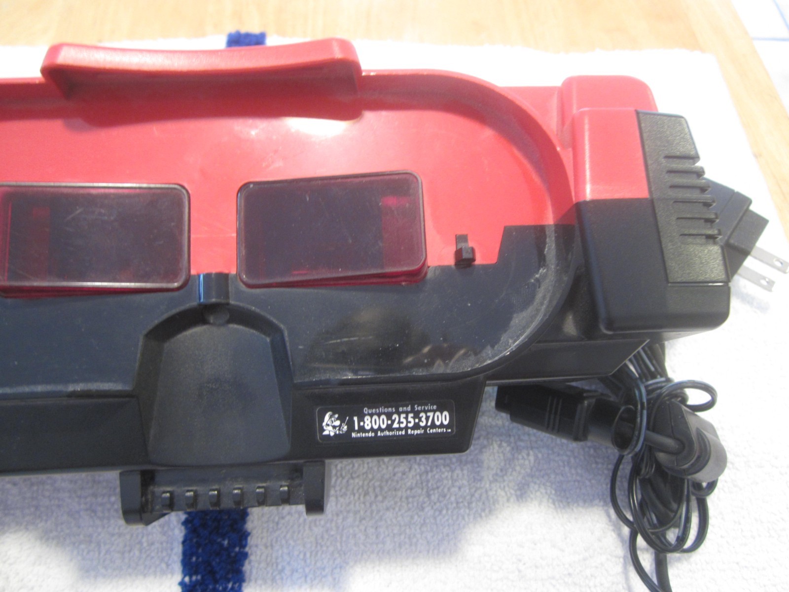 FOR PARTS Nintendo Virtual Boy Console VUE-001 W/MARIO TENNIS POWERS ON NO IMAGE