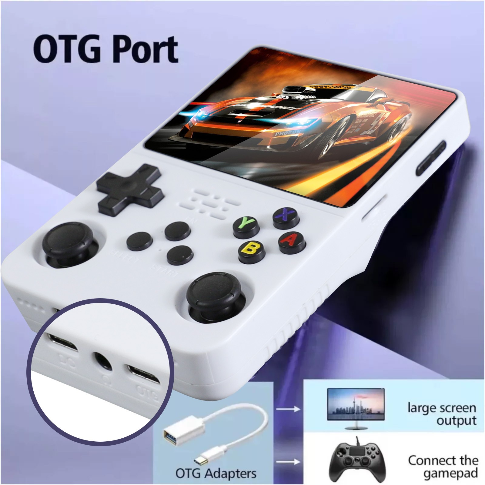 128GB R36S Handheld Game Console, 3.5 Inch IPS Screen, 20000+ Games,Video Games