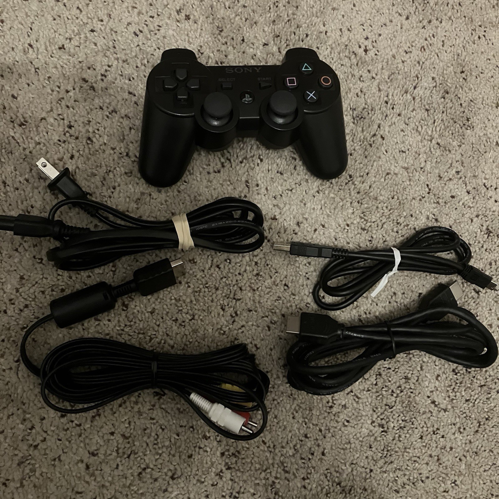 Sony PlayStation 3 Slim CECH-3001A 160GB w/ Controller Cables & 9 Games – Tested