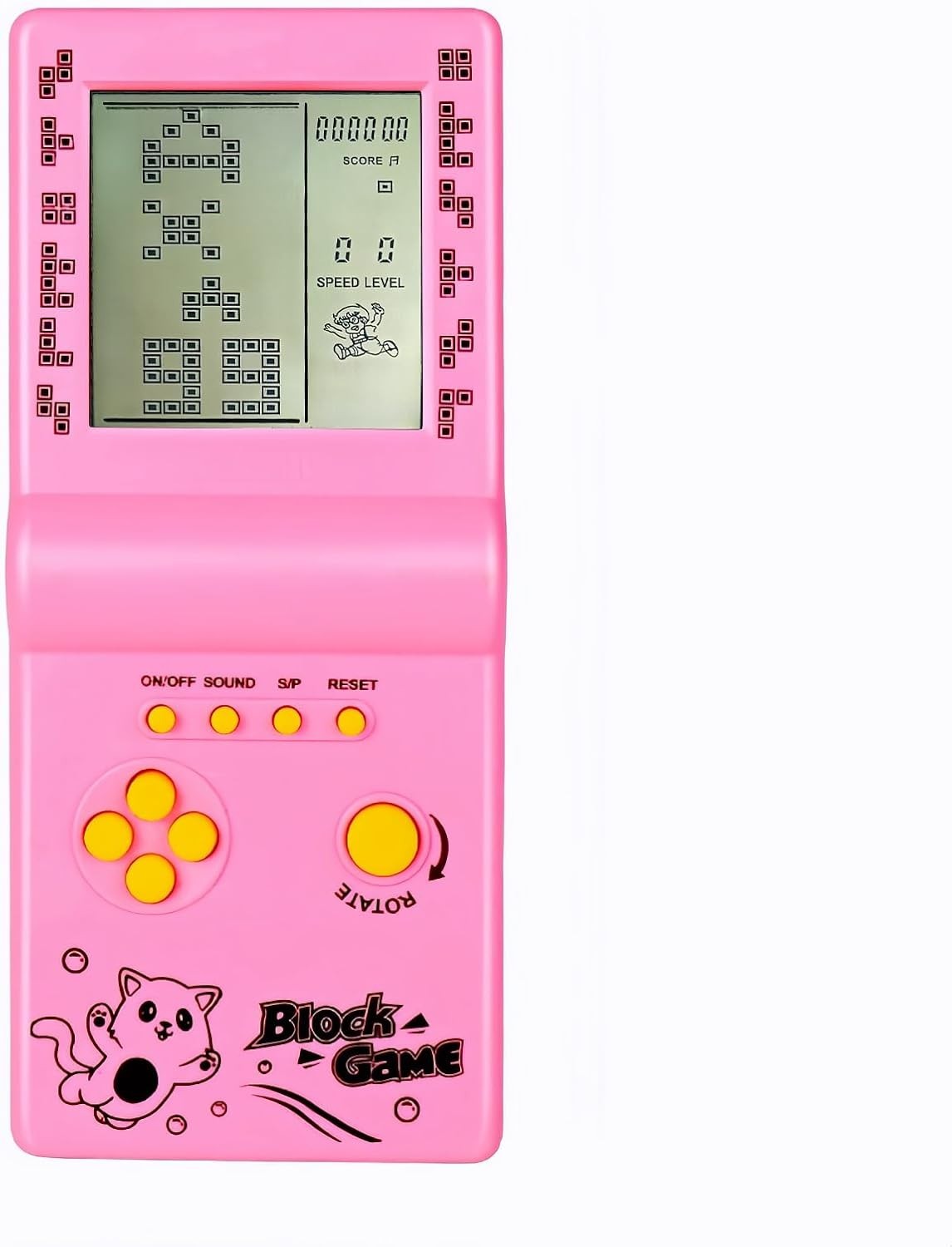 Classic 26 Game Handheld Console – Stylish Pink Design with LCD Screen