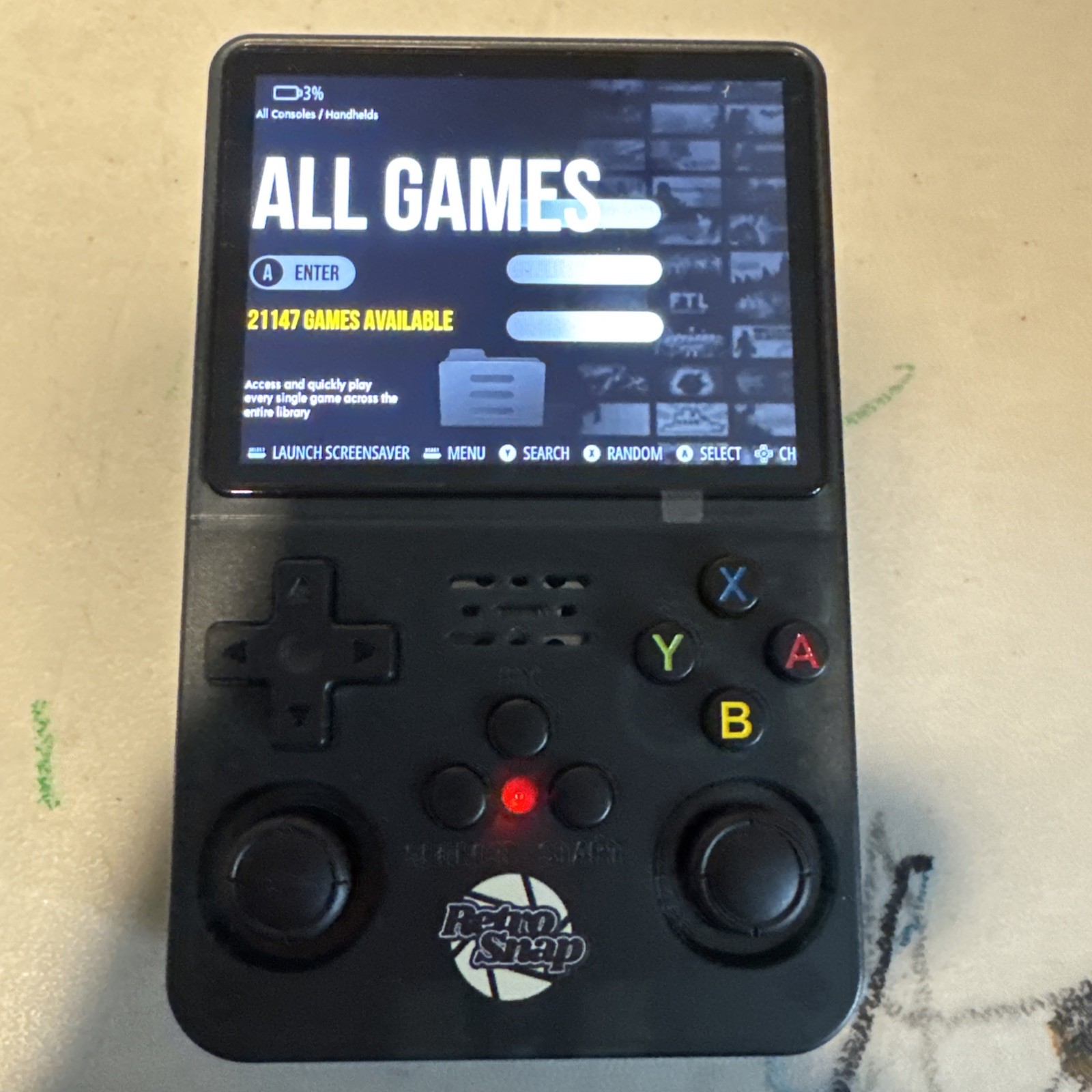 Retro Snap Play Handheld Console R36S 64GB Black Translucent, 20,000+ Games