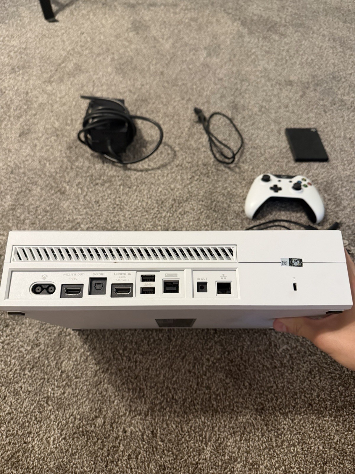 Microsoft Xbox One Home Console White 1540 Controller 1 TB External Hard Drive