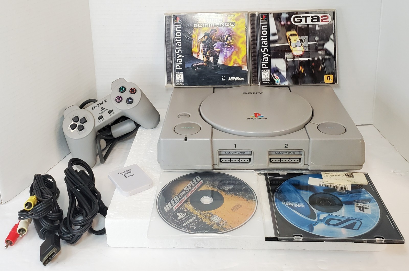 Sony PlayStation 1 PS1 Console (SCPH-7501) with Accessories & 4 Games TESTED✅️