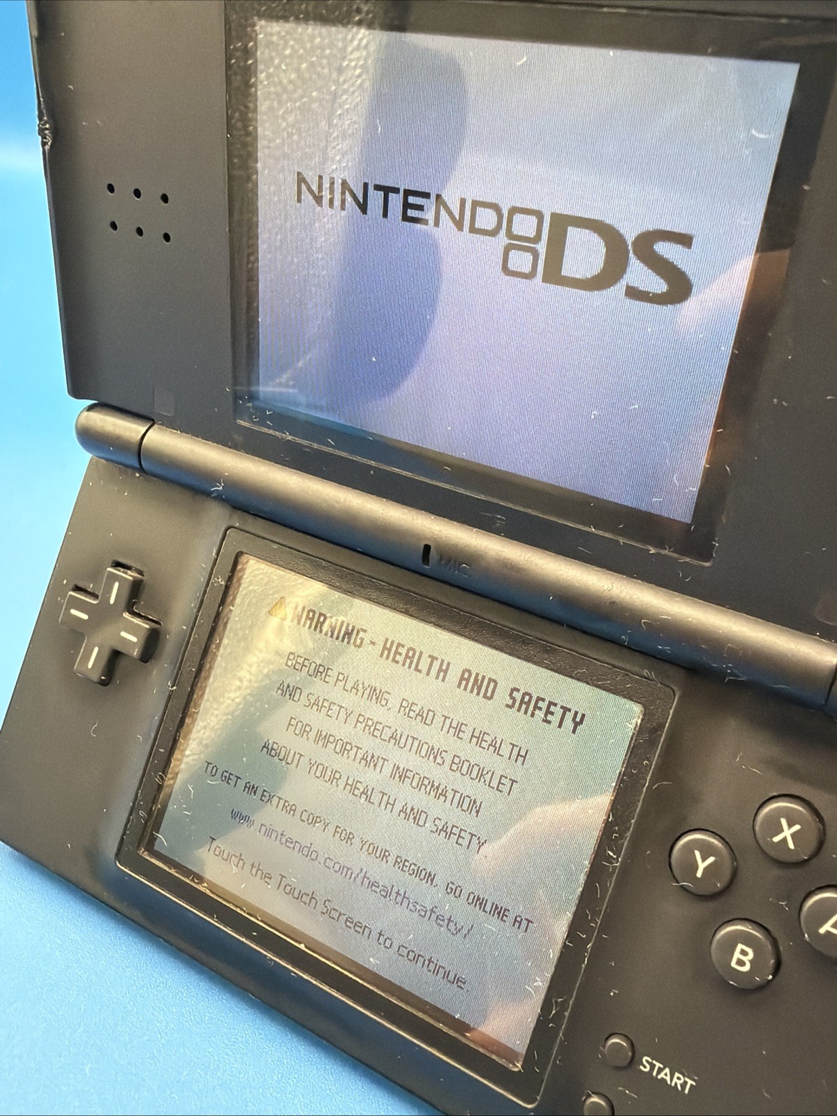 Nintendo DS Lite Onyx Black Console USG-001 No Charger No Stylus Tested Working