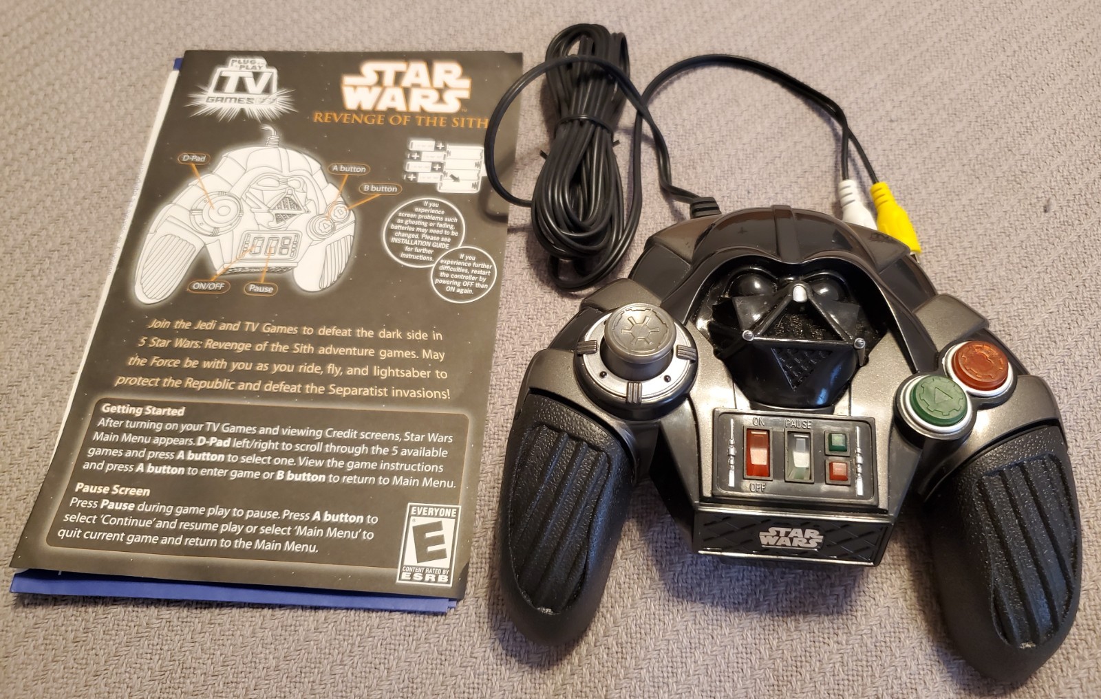 VINTAGE JAKKS * STAR WARS ~ DARTH VADER * ~ PLUG & PLAY VIDEO GAME – TESTED