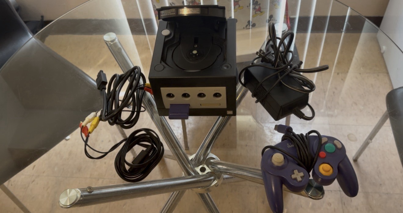 Nintendo GameCube DOL-101 Console Controller, Cords, Memory Card And Two GAMES