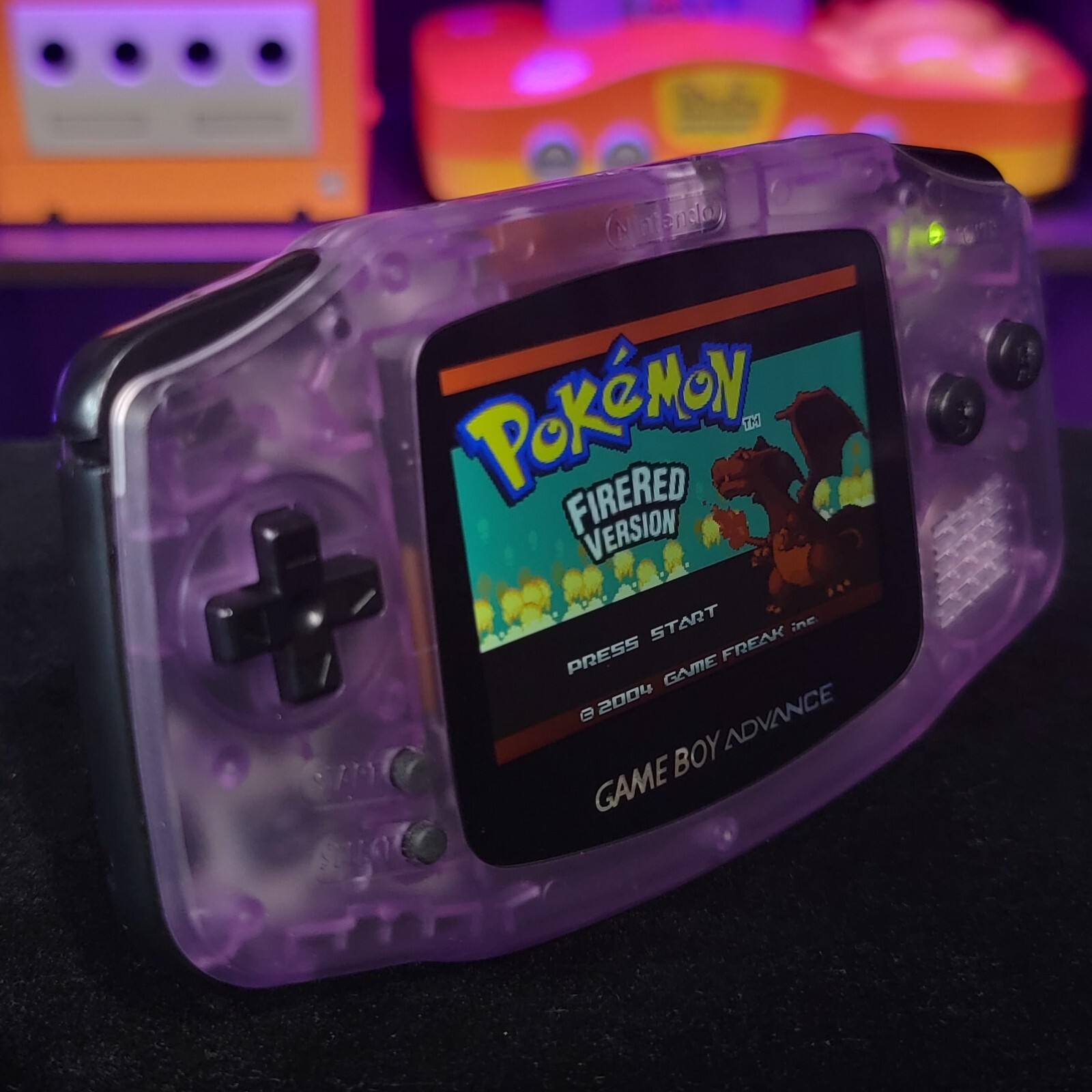 Atomic Purple GameBoy Advance GBA Console with iPS Backlight Backlit LCD MOD