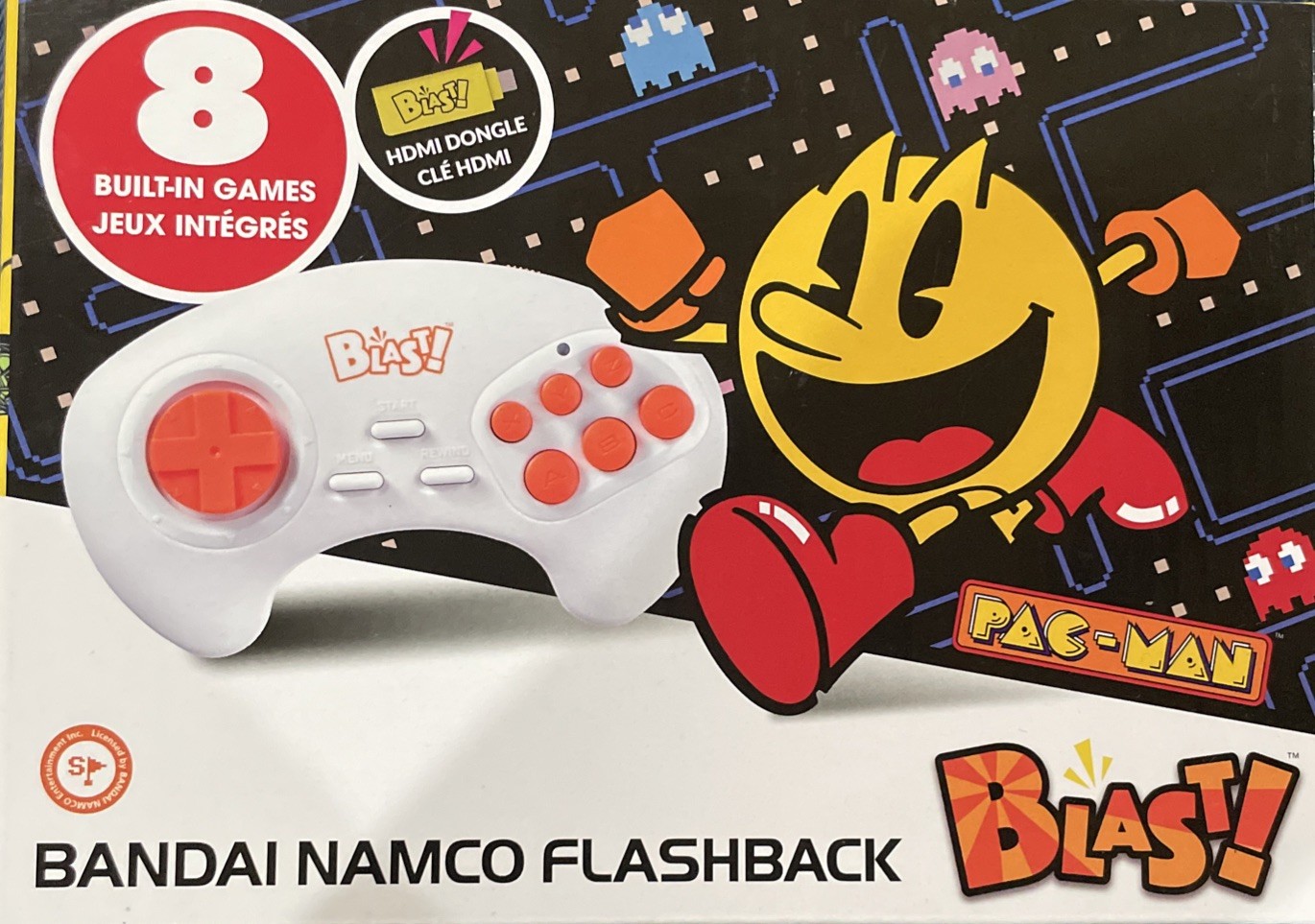 Bandai Namco Flashback Blast Pac-Man w/ 8 Built-in Games – New