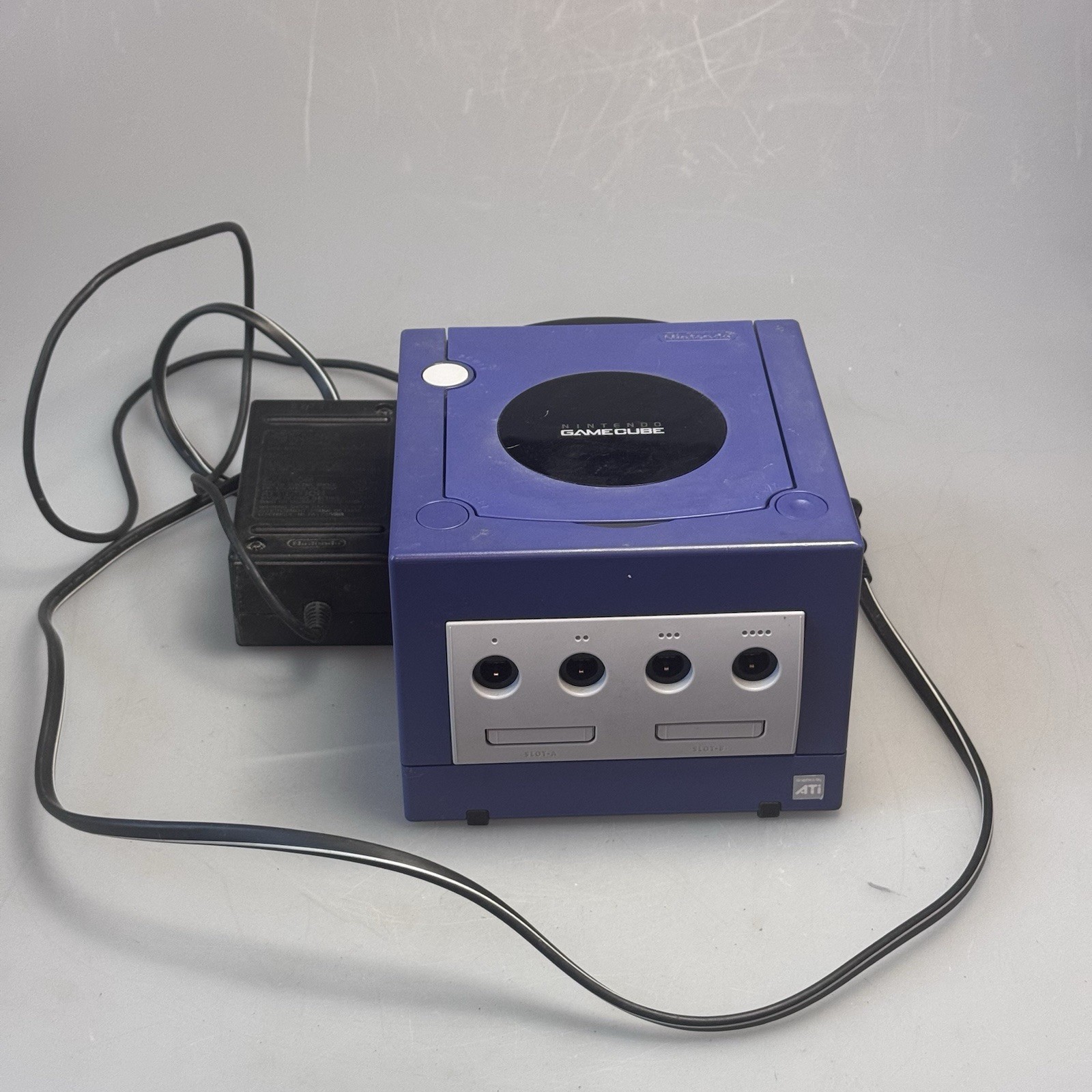 Nintendo GameCube Console DOL-001 Indigo Purple For Parts Not Working Untested