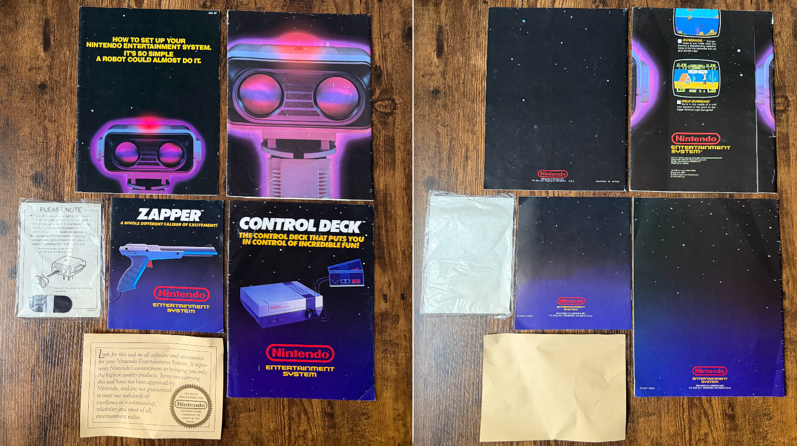 Stack-Up/Gyromite/Duck Hunt Nintendo NES complete box rob post-Deluxe Set system