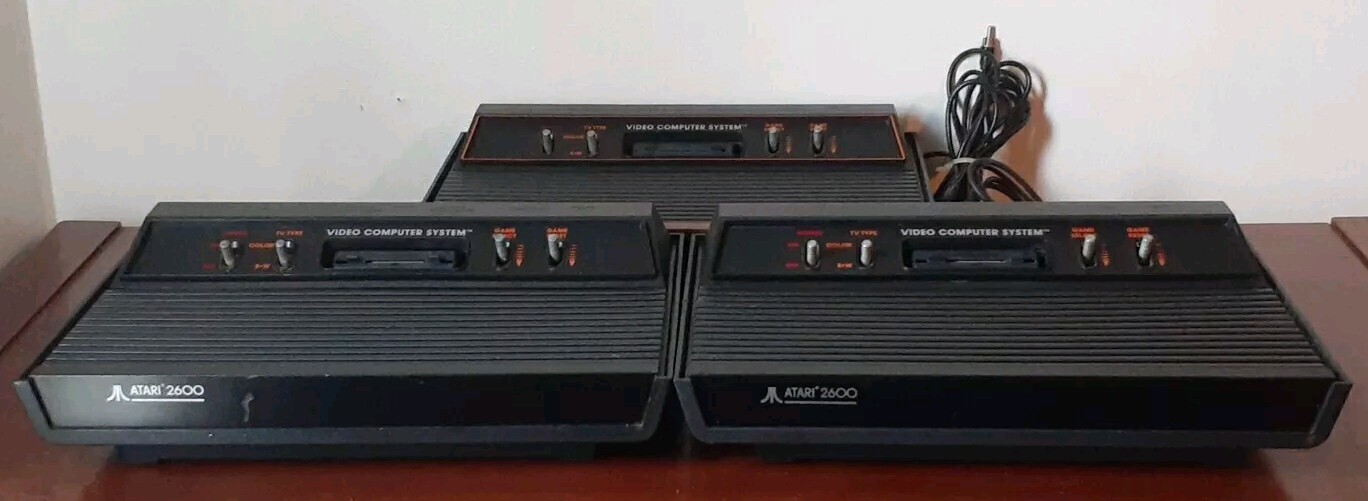 Vintage Atari 2600 Consoles. Lot Of 3! (See Photos!)(Untested)