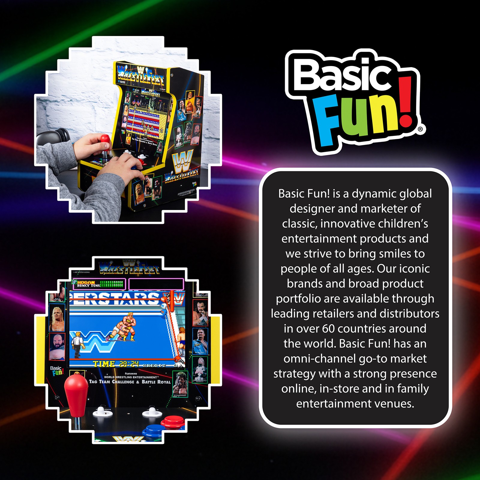 Arcade Classics WWE Counter Series Game with 8″ Liquid Crystal Screen & 4 Games