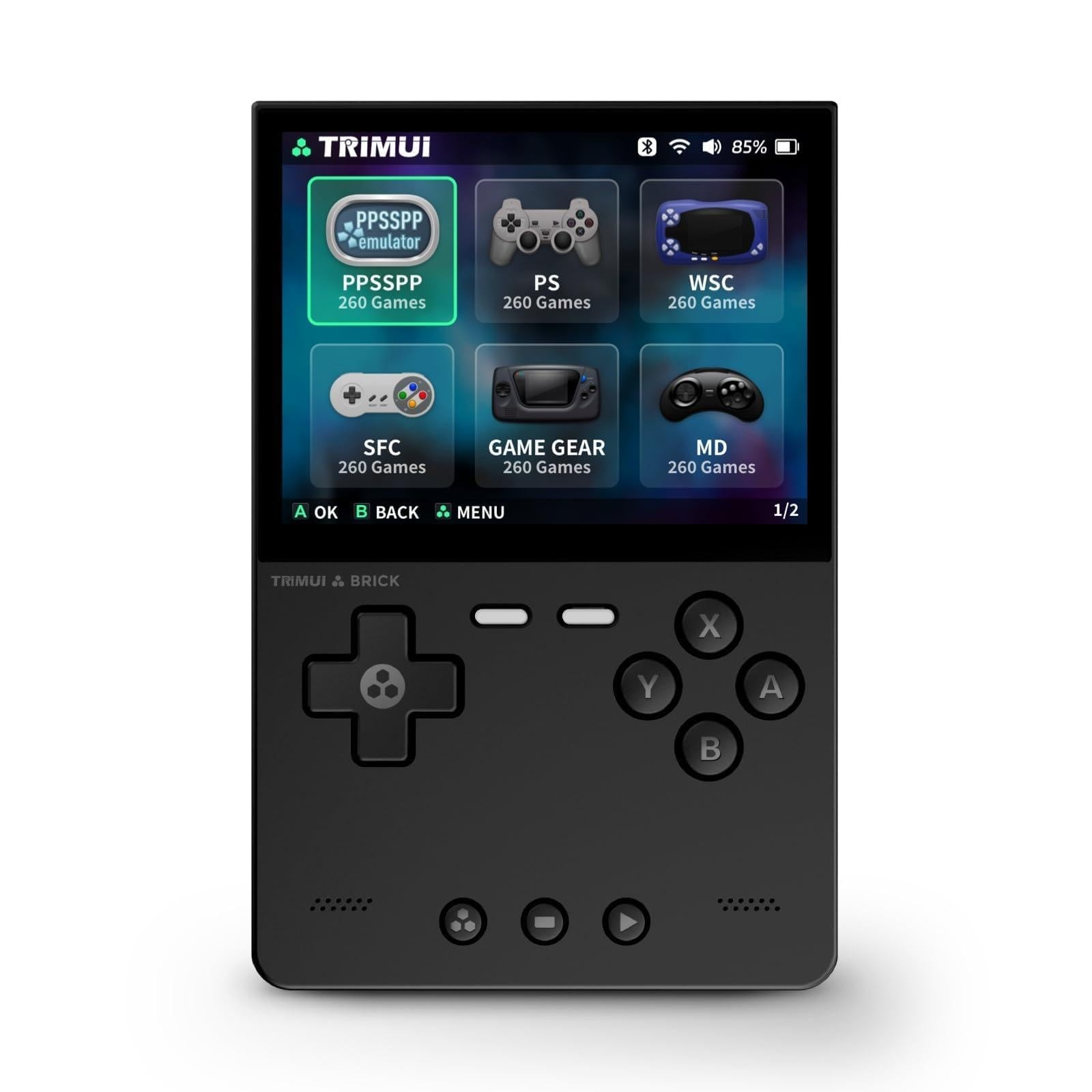 Brick Handheld Game Console, Mini Game Player with 3.2 inch IPS High-Definiti…