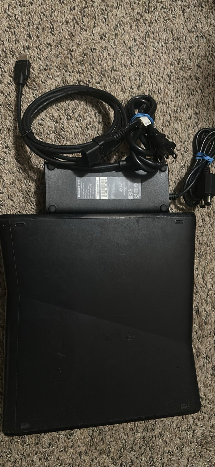 Microsoft Xbox 360 S Console Only. Tested Working. No Hard Drive. Includes Cords