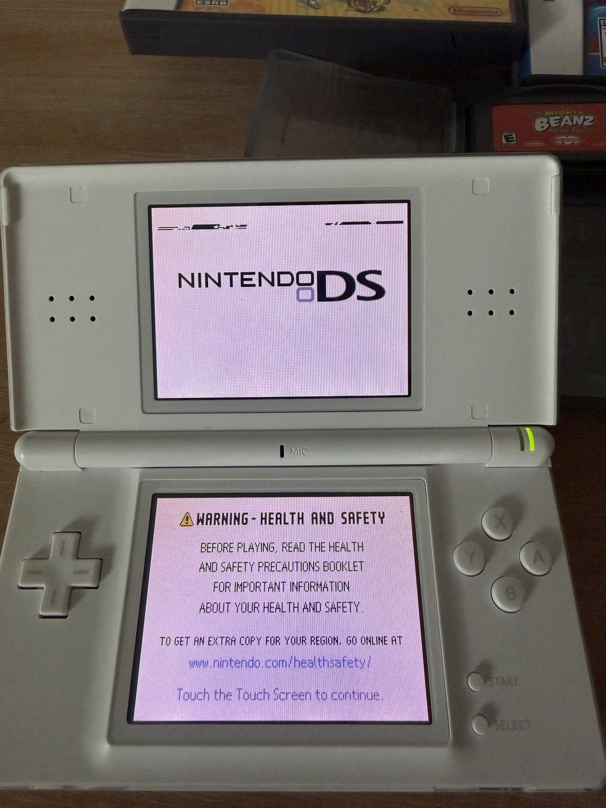 Nintendo DS Lite Handheld Console Bundle W/ 9 Games Charger Stylus Advance