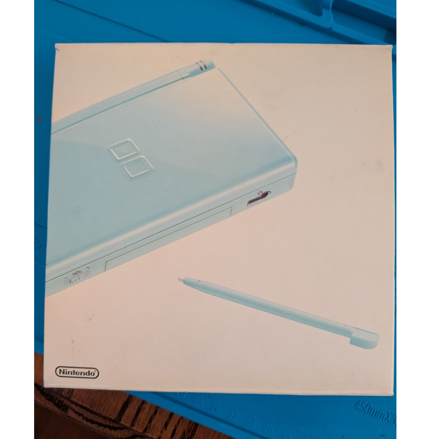 Nintendo DS Lite Ice Blue Touch Screen Handheld System w/ Box & Accessories