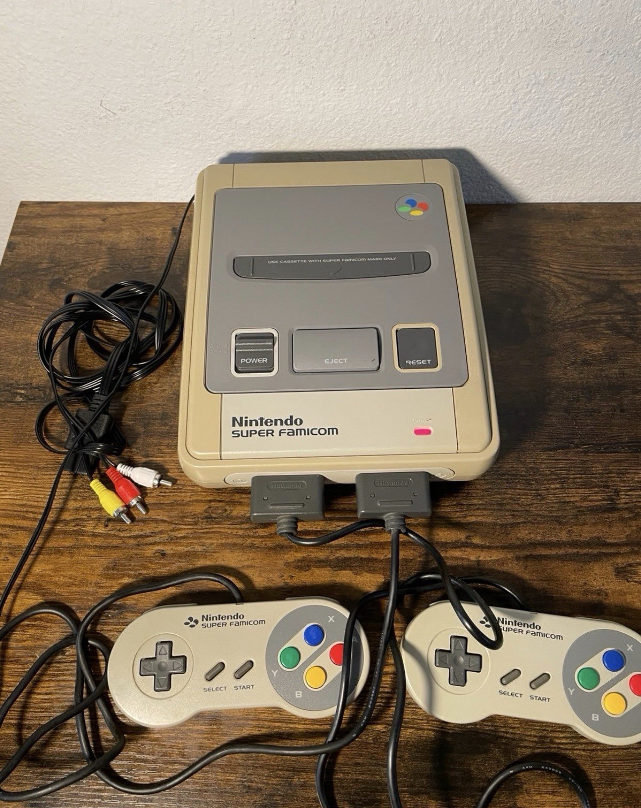 Nintendo Super Famicom Console Authentic SFC SNES Bundle Tested Clean Gray Retro