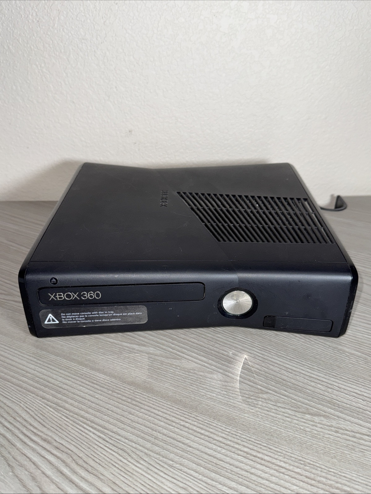Xbox 360 S Slim Black Console Only Model 1439 For Parts Or Repair Red Ring