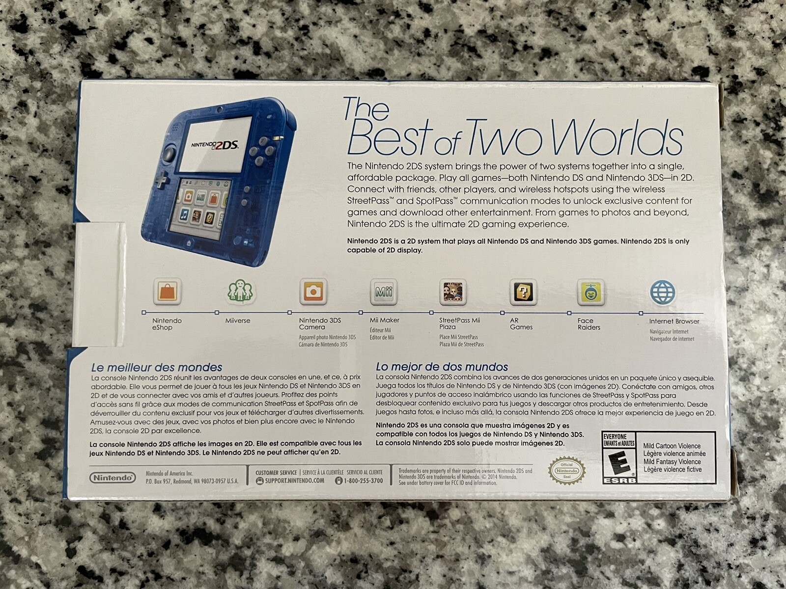 Nintendo 2DS Console – Limited Edition Crystal Blue (2014) – Brand New