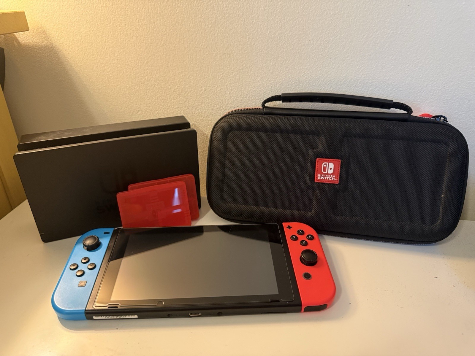 Nintendo Switch w/ Case, Dock, 256 GB SD Card, Game Storage, & Cables