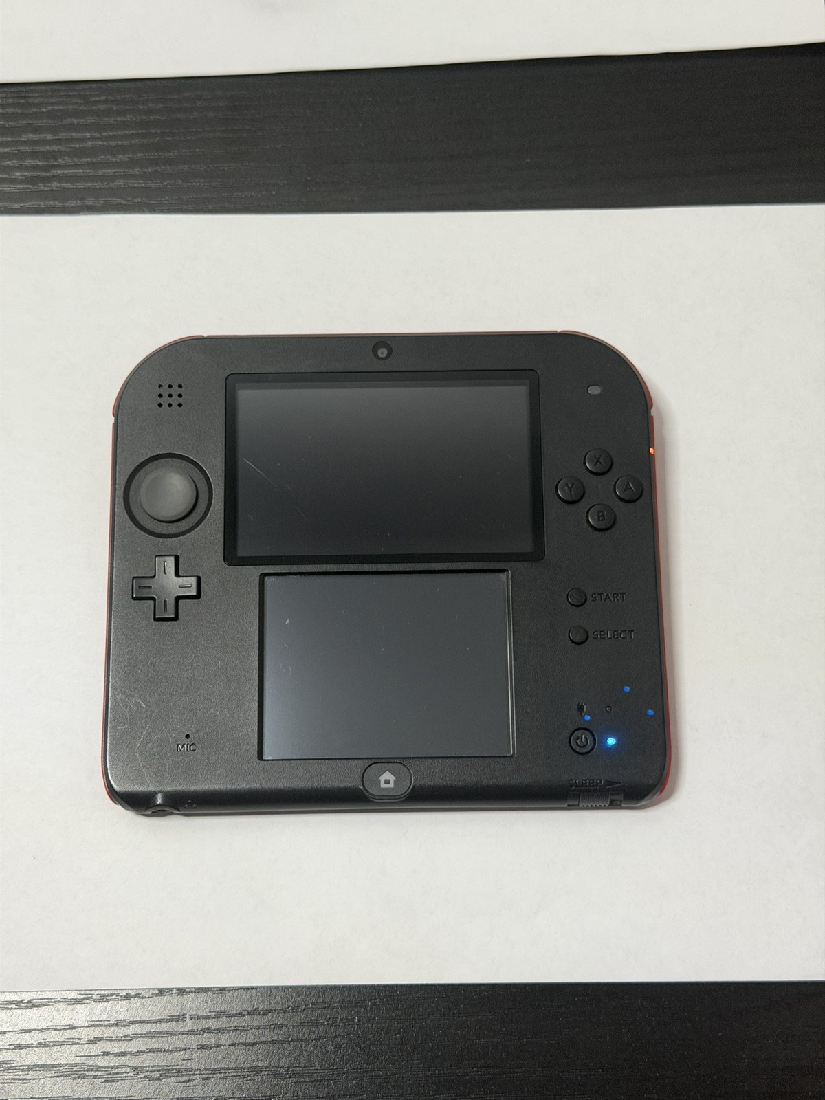 USED Nintendo 2DS Console Black & Red Handheld System Console W/ Case