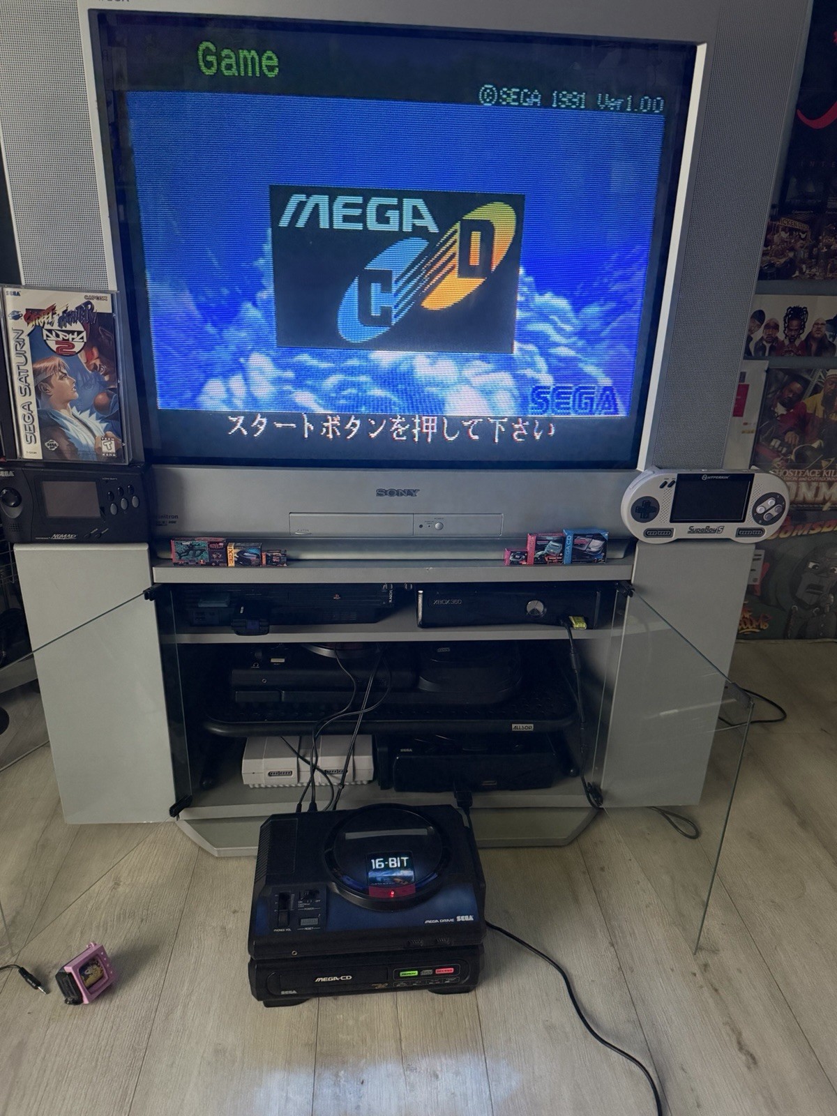 MEGA CD Console SEGA Genesis System Color Black Partially Works
