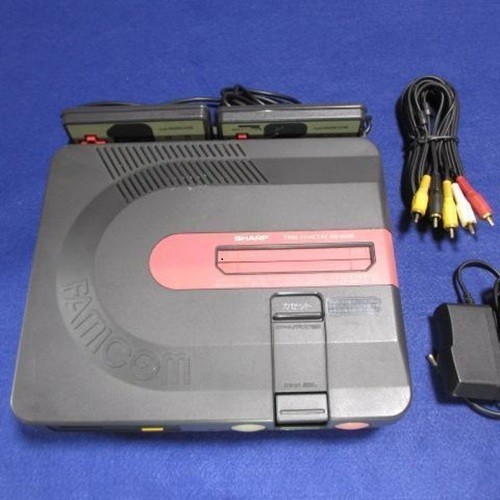 SHARP Twin Famicom Console System AN-500 Black [Maintained Belt Replaced]