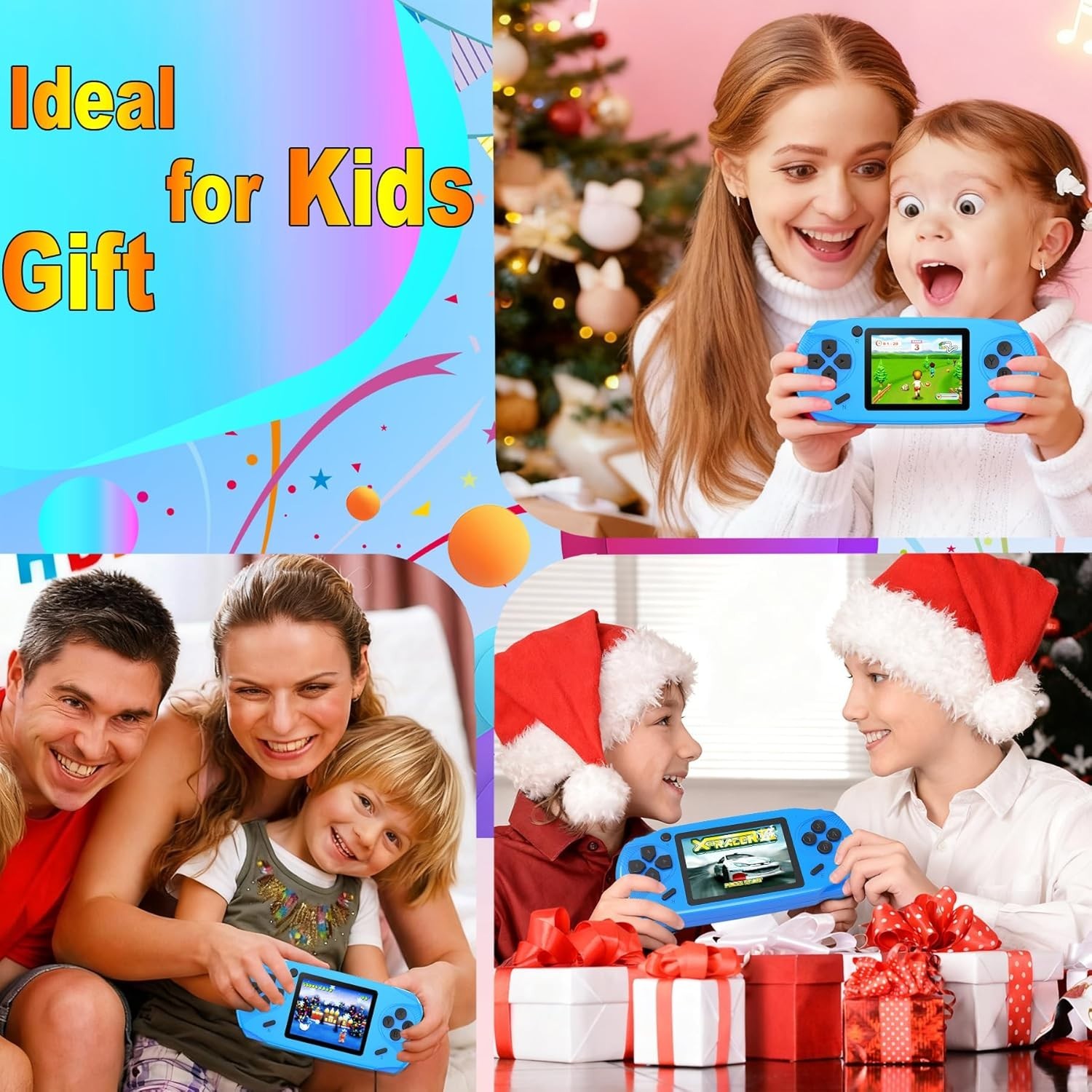 USB Rechargeable Handheld Game Player – 3.0” HD Screen, 100 Classic Games