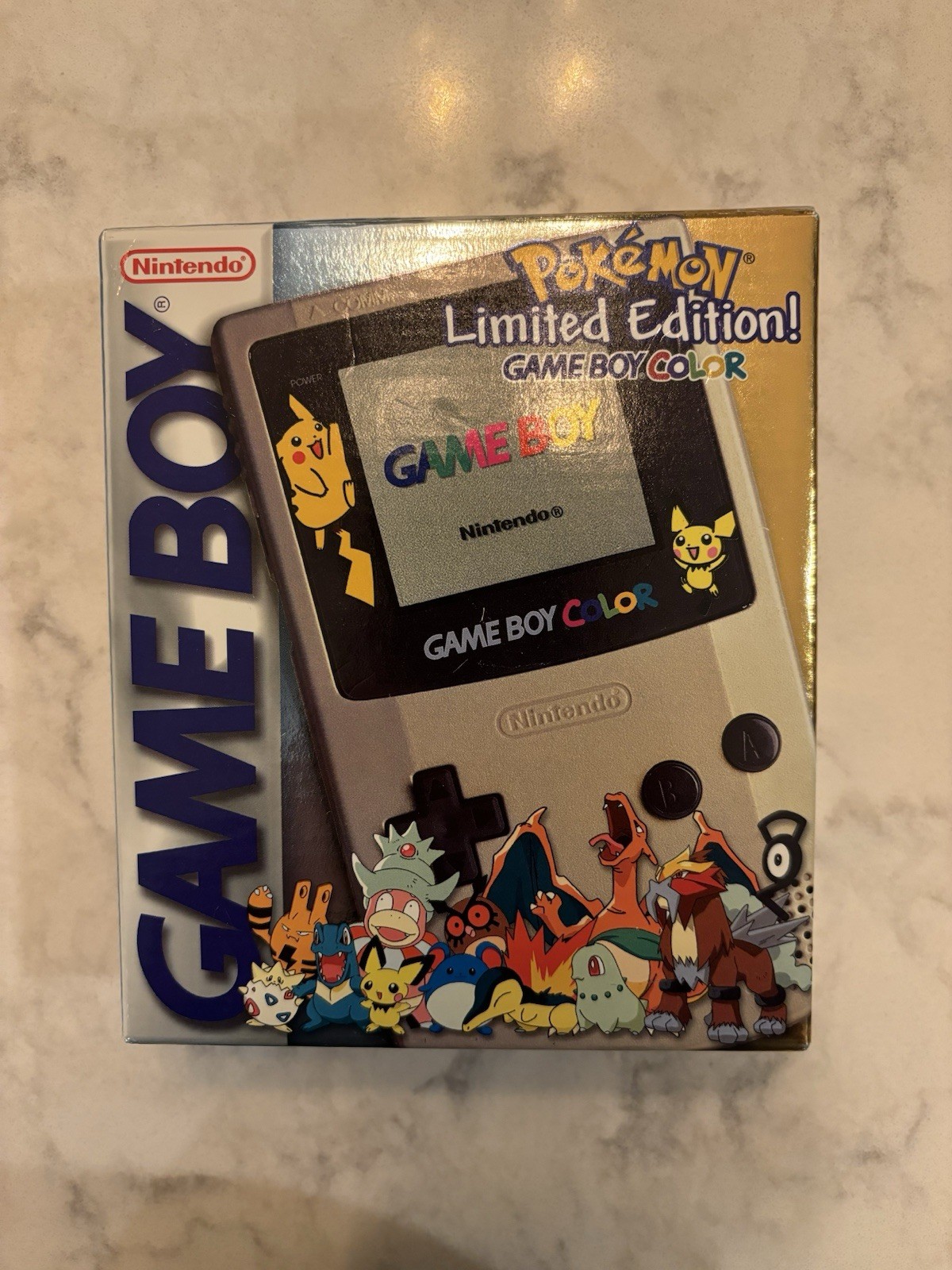 Nintendo Gameboy Color Console – US Pokemon Pikachu Edition With Box And Manuals