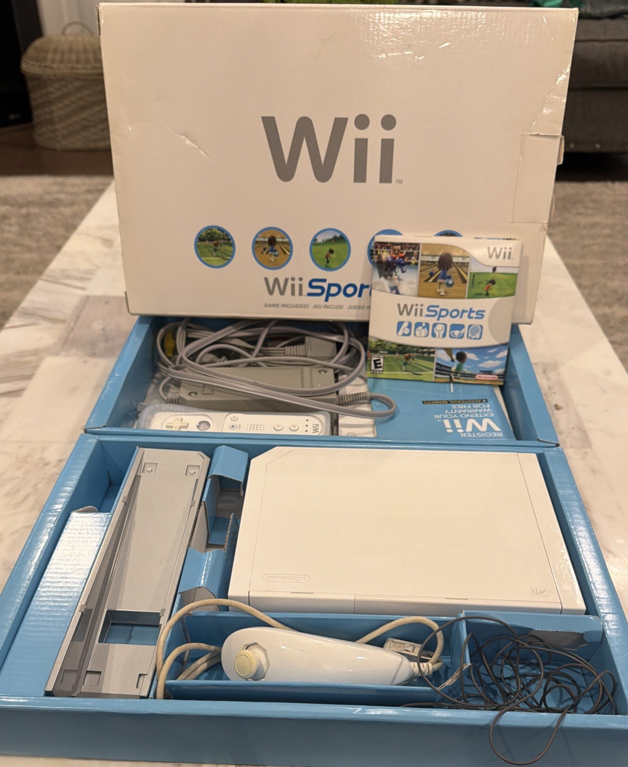 Nintendo Wii Console CIB GameCube Compatible Wii Sports Game Tested Complete