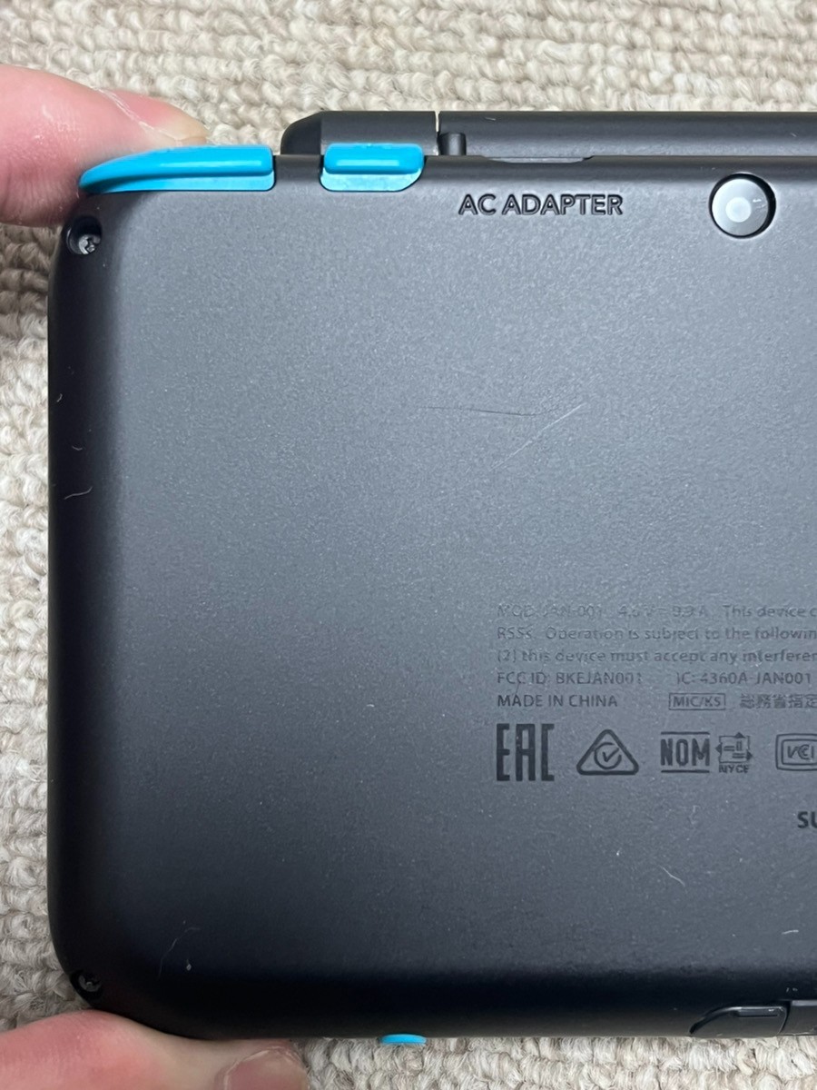 New Nintendo 2DS XL LL Black Turquoise Console Japanese B823