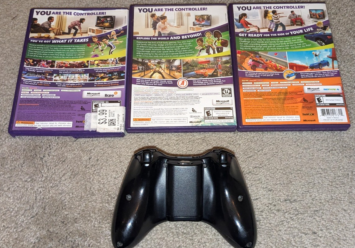 Microsoft Xbox 360 Slim 250GB console With Kinect Bundle Controller Tested