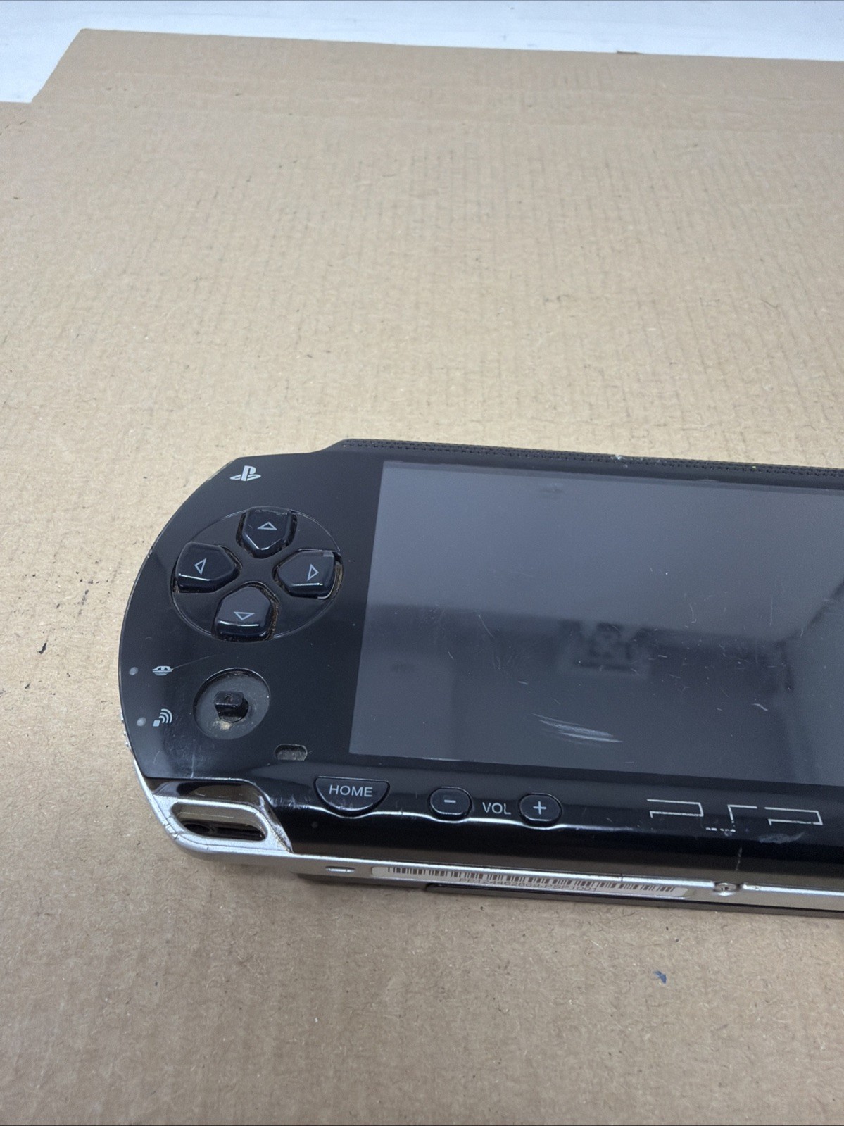 Sony PSP-1001 Black Console Tested Works No UMD Read No Battery Cover