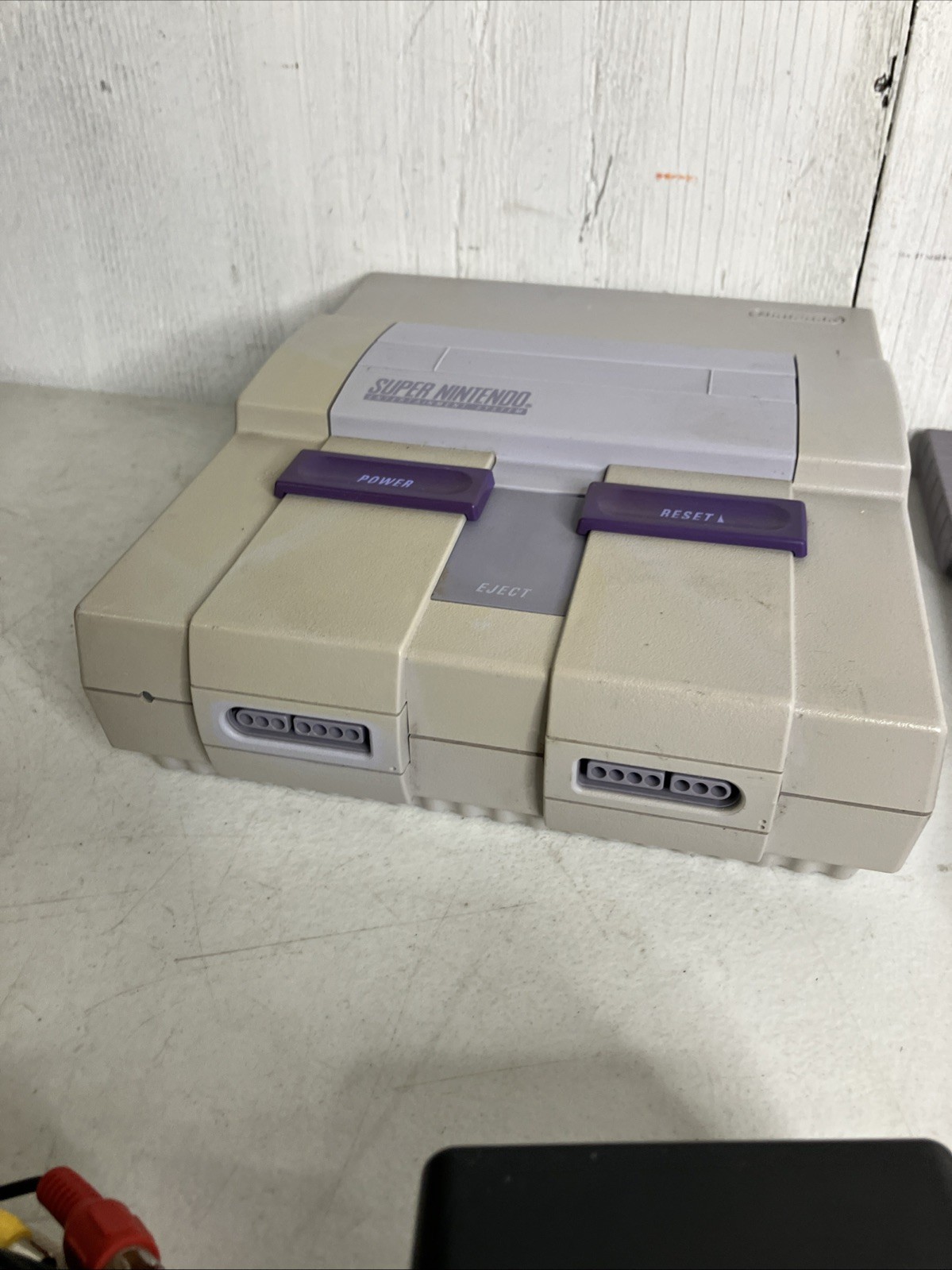 Super Nintendo SNES System Console Bundle 10 Games Super Mario World TMNT IV