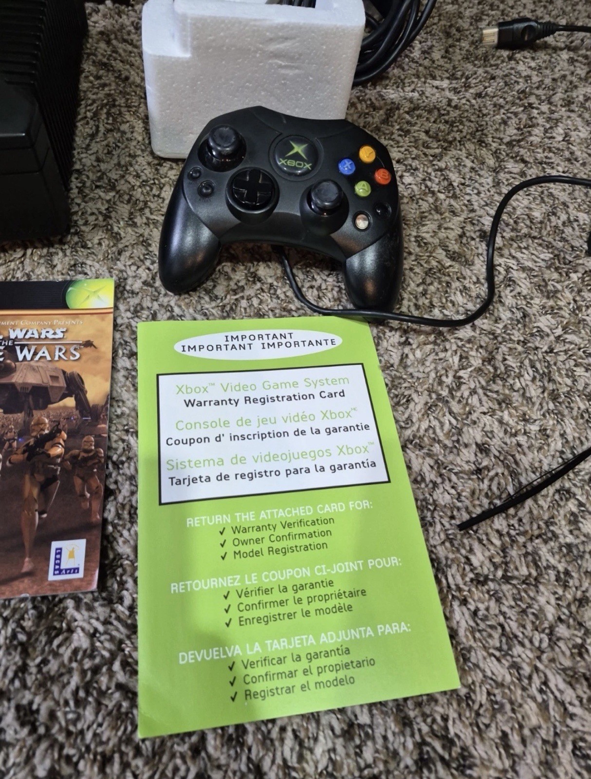 Xbox Original Console Complete in Box CIB Box TESTED WORKING Great Box Very Nice