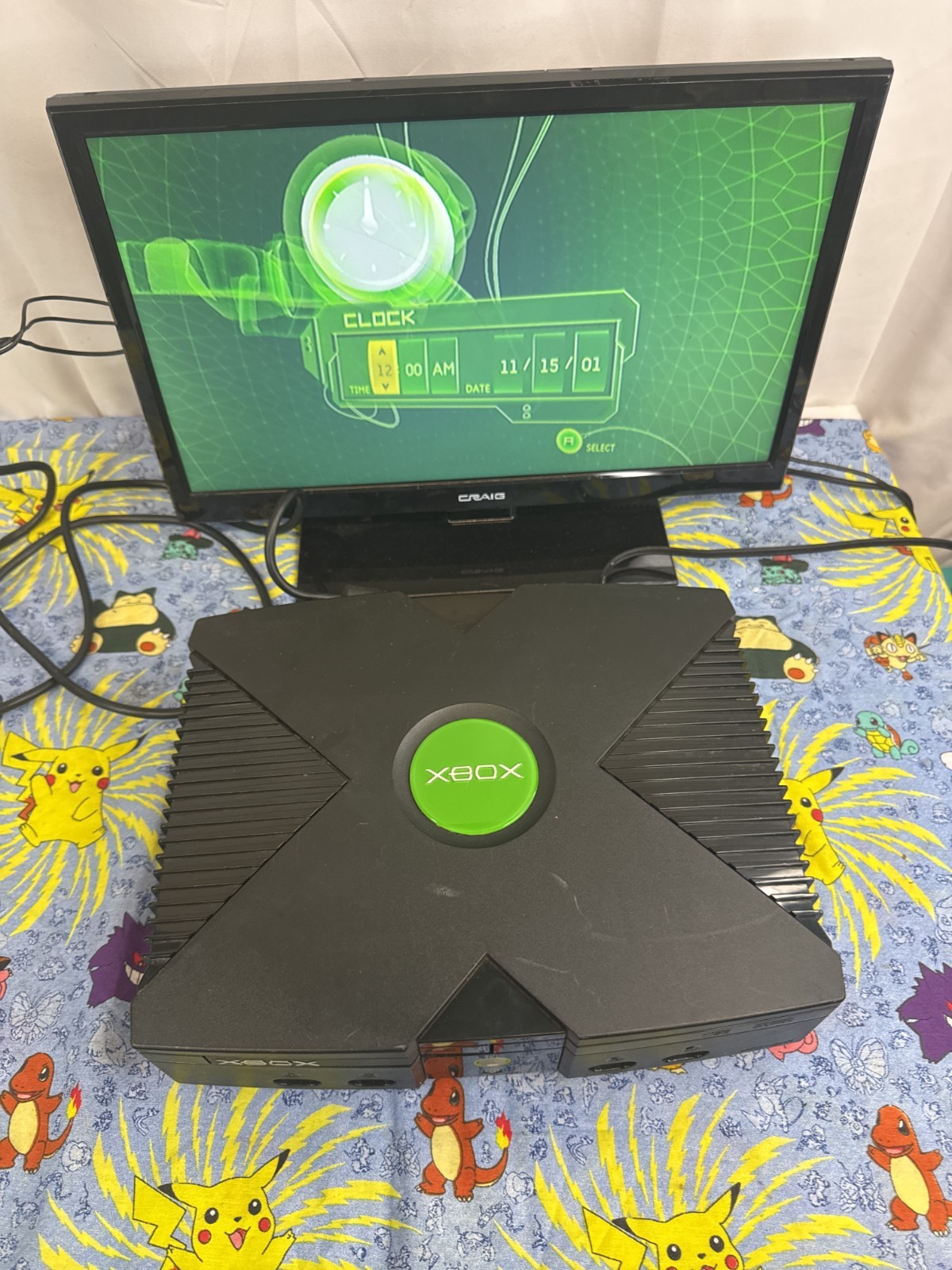 Microsoft Original Xbox 8GB Home Console – Black – Untested For parts or repair