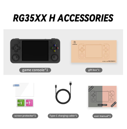 Retro Handheld Game Console 3.5” IPS Linux 64GB 3300mAh Player