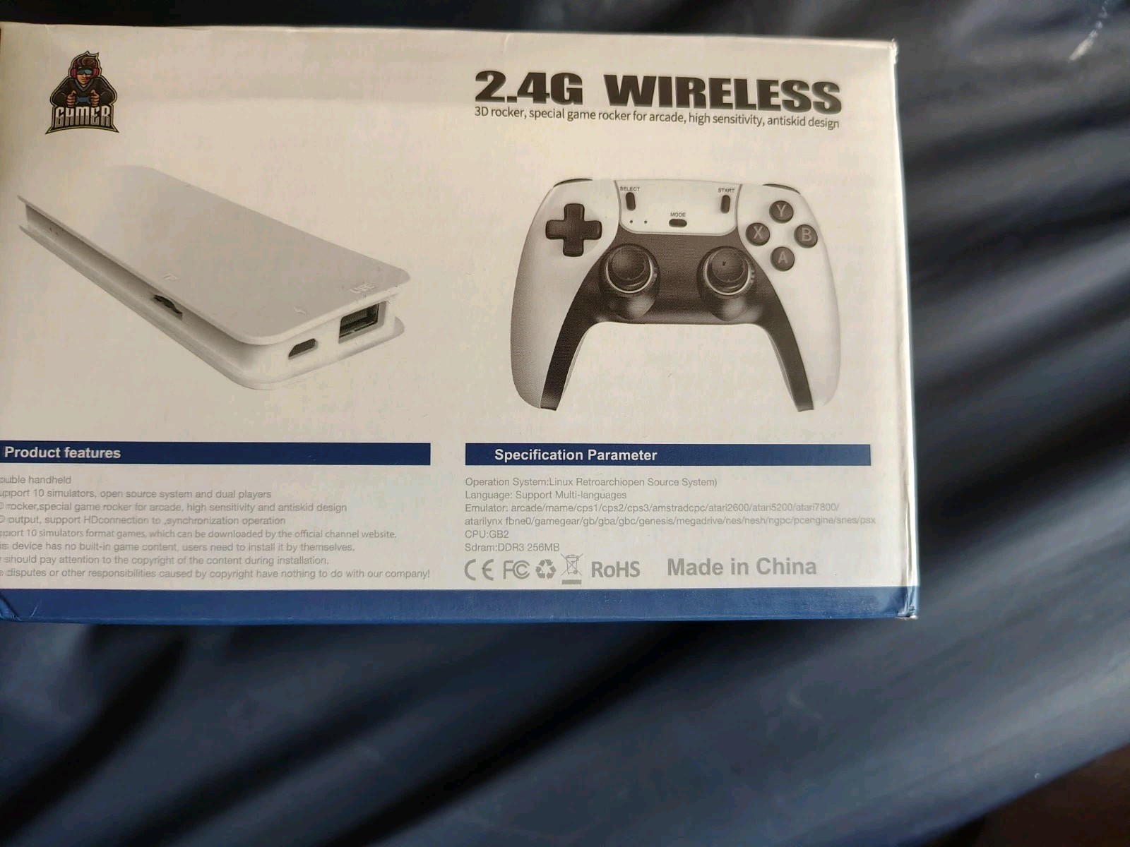 GameStick 2.4G Wireless Home Console White 3D Rocker High Sensitivity Antiskid