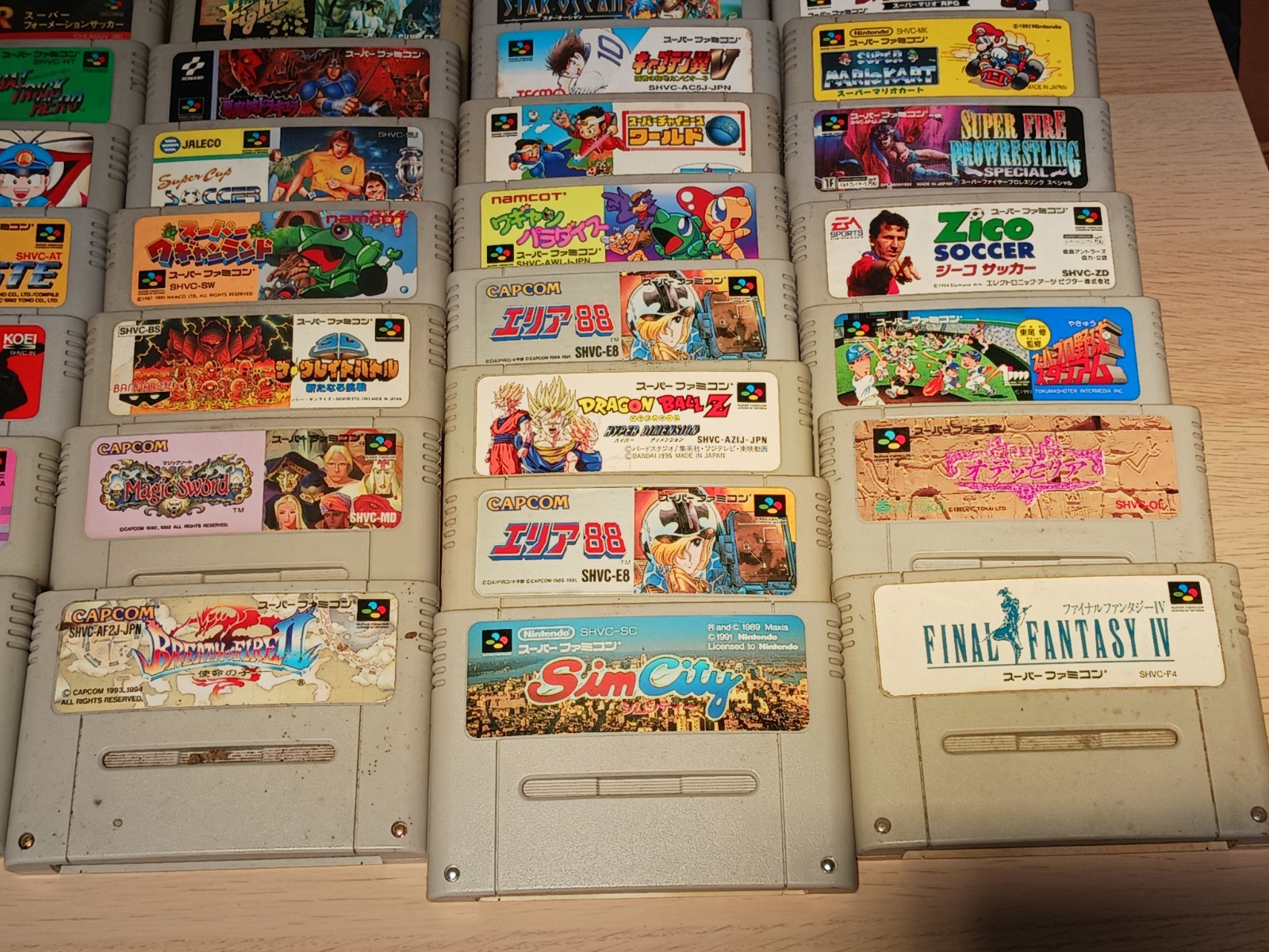 Nintendo Super Famicom Game Cartridge Lot of 45 Junk Untested For Parts Japan