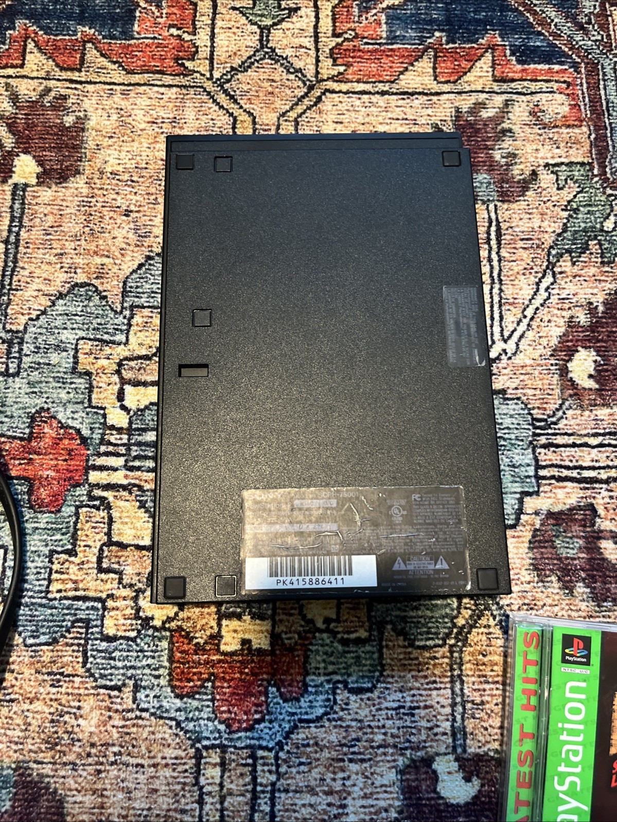 Sony PlayStation 2 Ps2 slim Bundle Controllers & 2 Games *missing AV Cable*