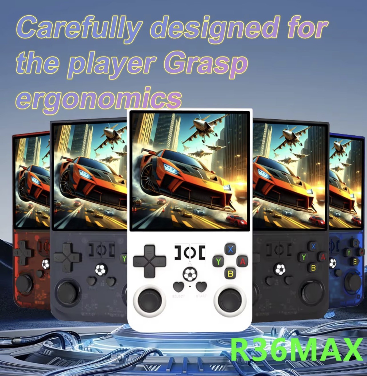 R36MAX Retro Handheld Game Console, Portable Retro Gaming Console 4.0” IPS H…