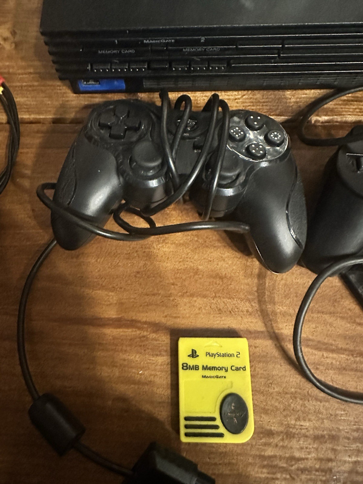 Sony PS2 Game System Gaming Console PLAYSTATION-2 Black Big 2 Controllers Works
