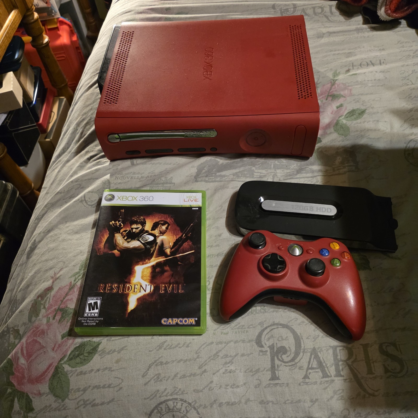 Microsoft Xbox 360 Elite Resident Evil 5 Limited Edition 120GB Red Console…